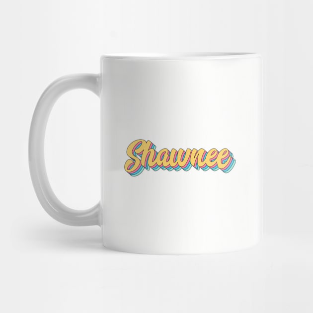 Shawnee Retro Yellow Script by modeoftravel